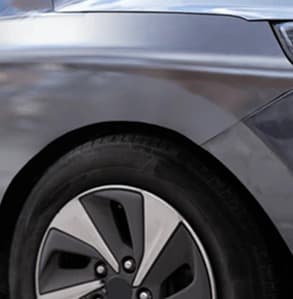 Front wing dent, Sheikh Zayed Road - after